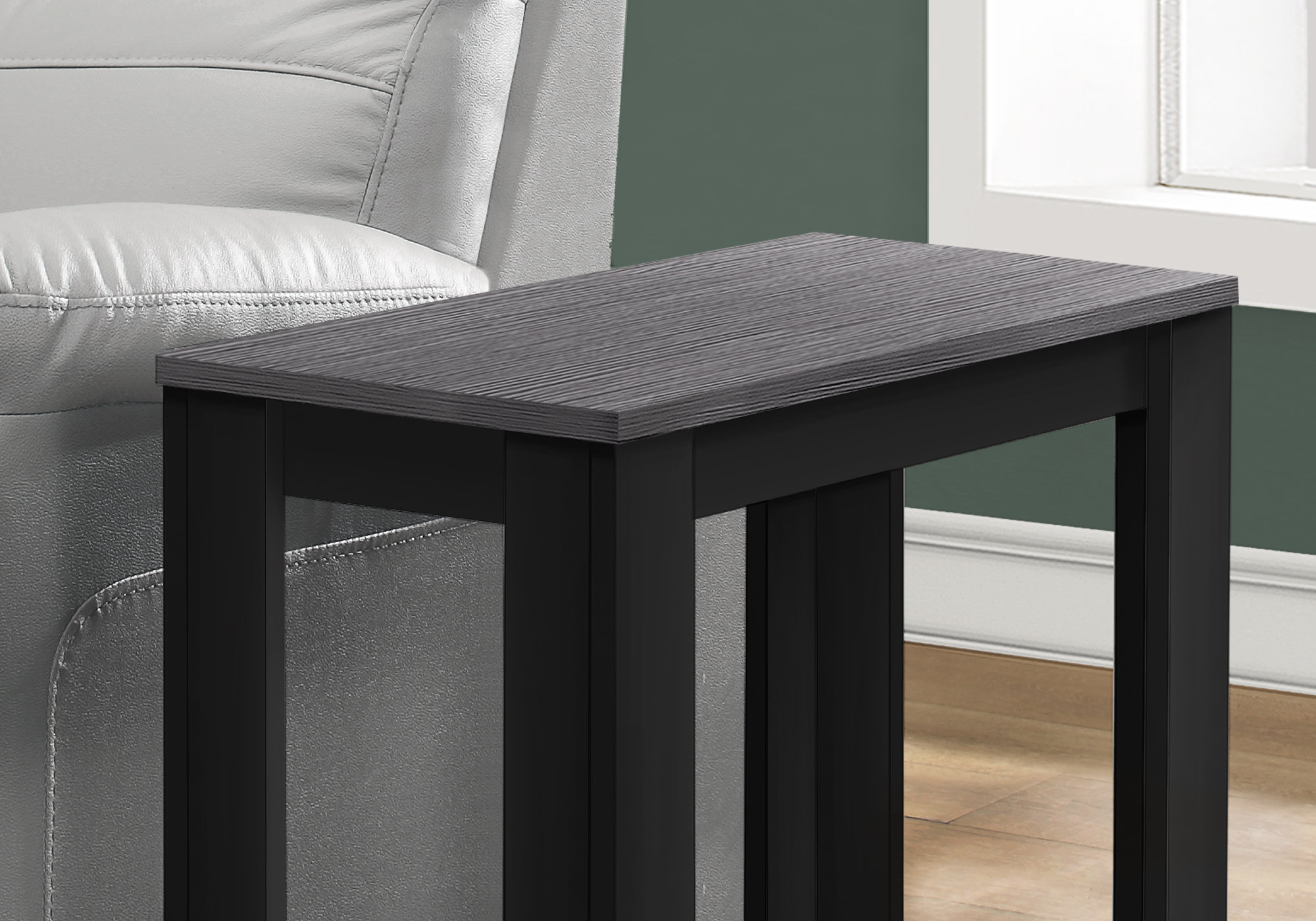 ACCENT TABLE - BLACK / GREY TOP